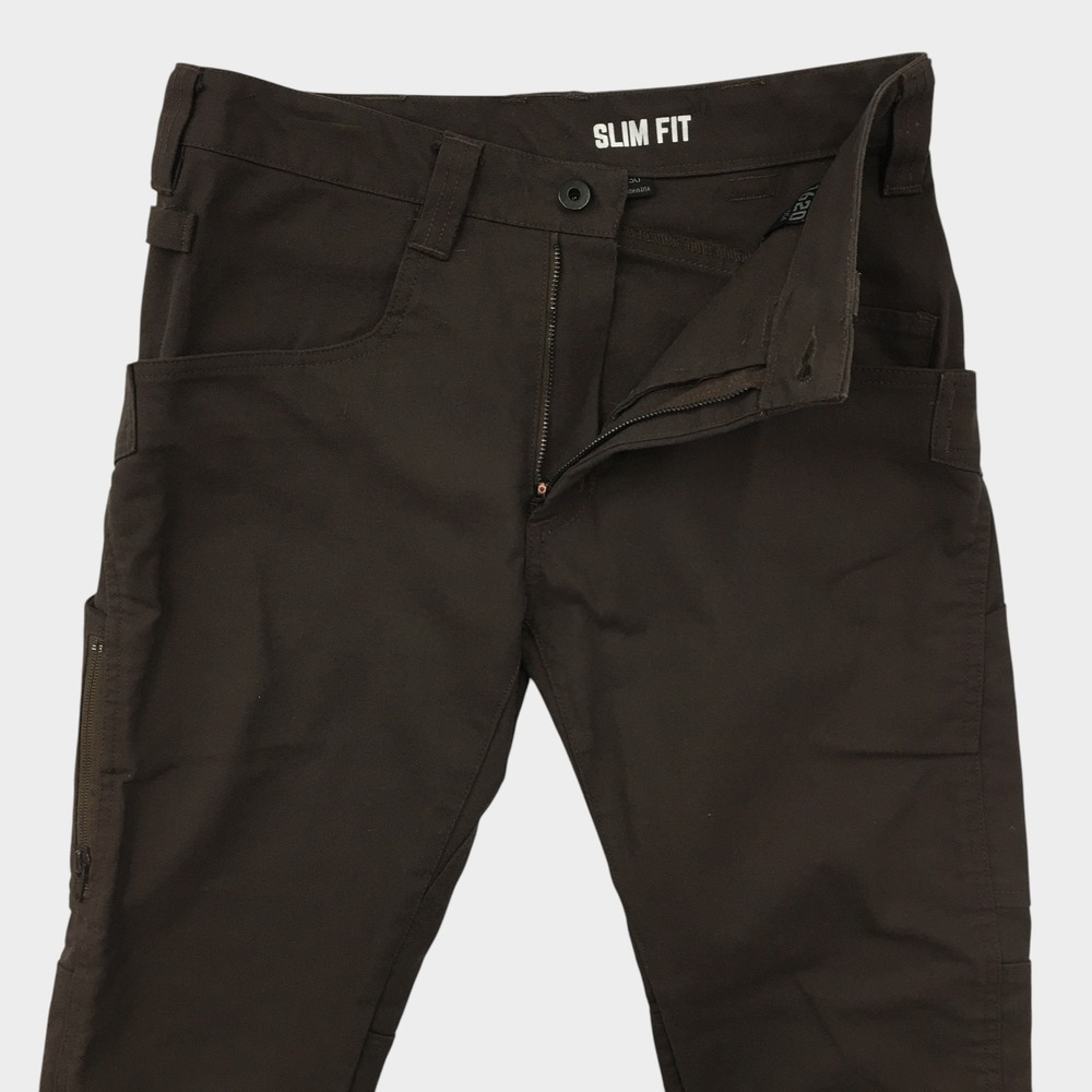 1620 Workwear Mens Slim Fit Cordura Canvas Work Pants Brown Size 30 Made in USA